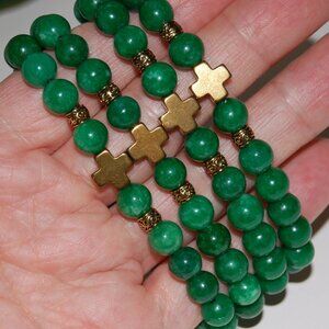 Special for Coco, Lot of 3 Jade Cross Bracelets